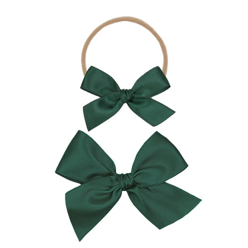 Satin Bow - Evergreen