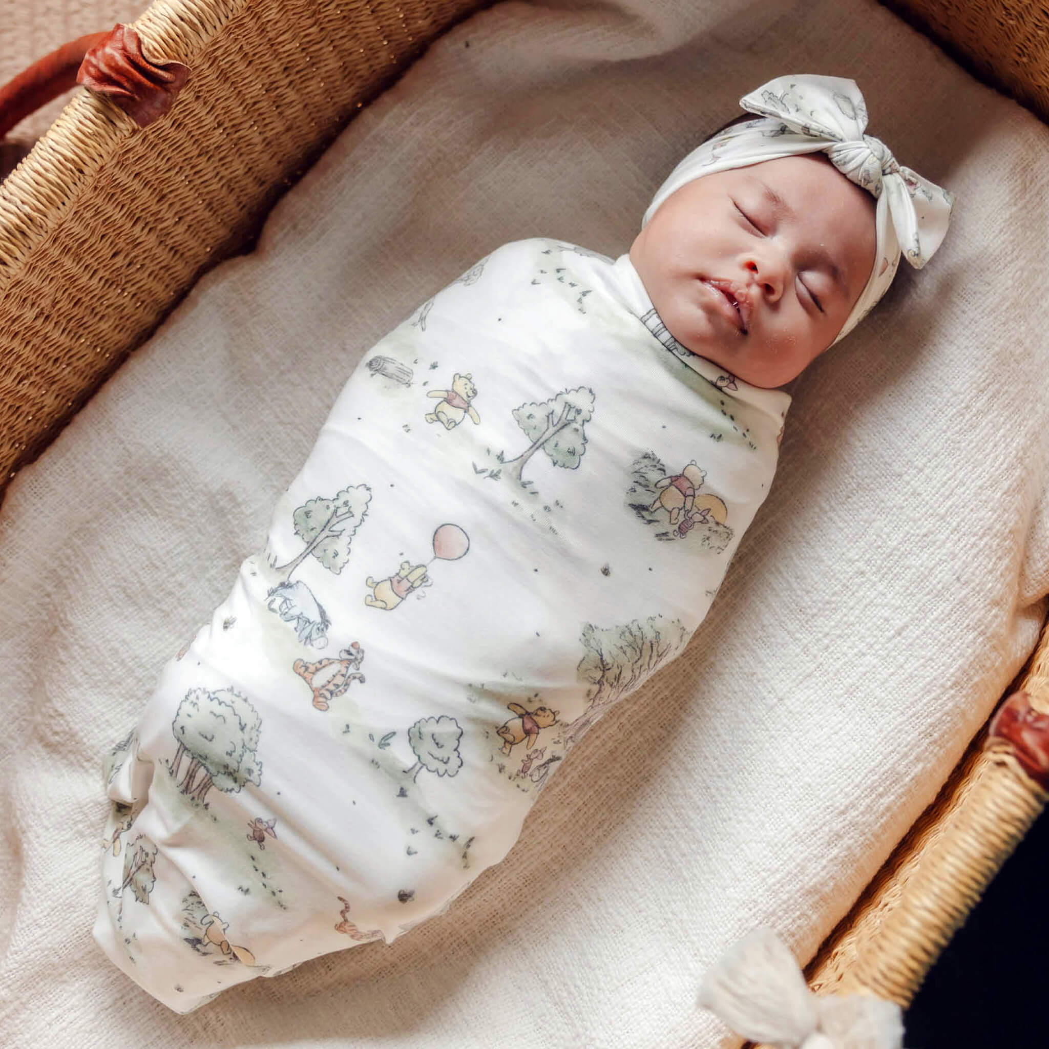 Hundred Acre Wood Knit Swaddle Blanket Single