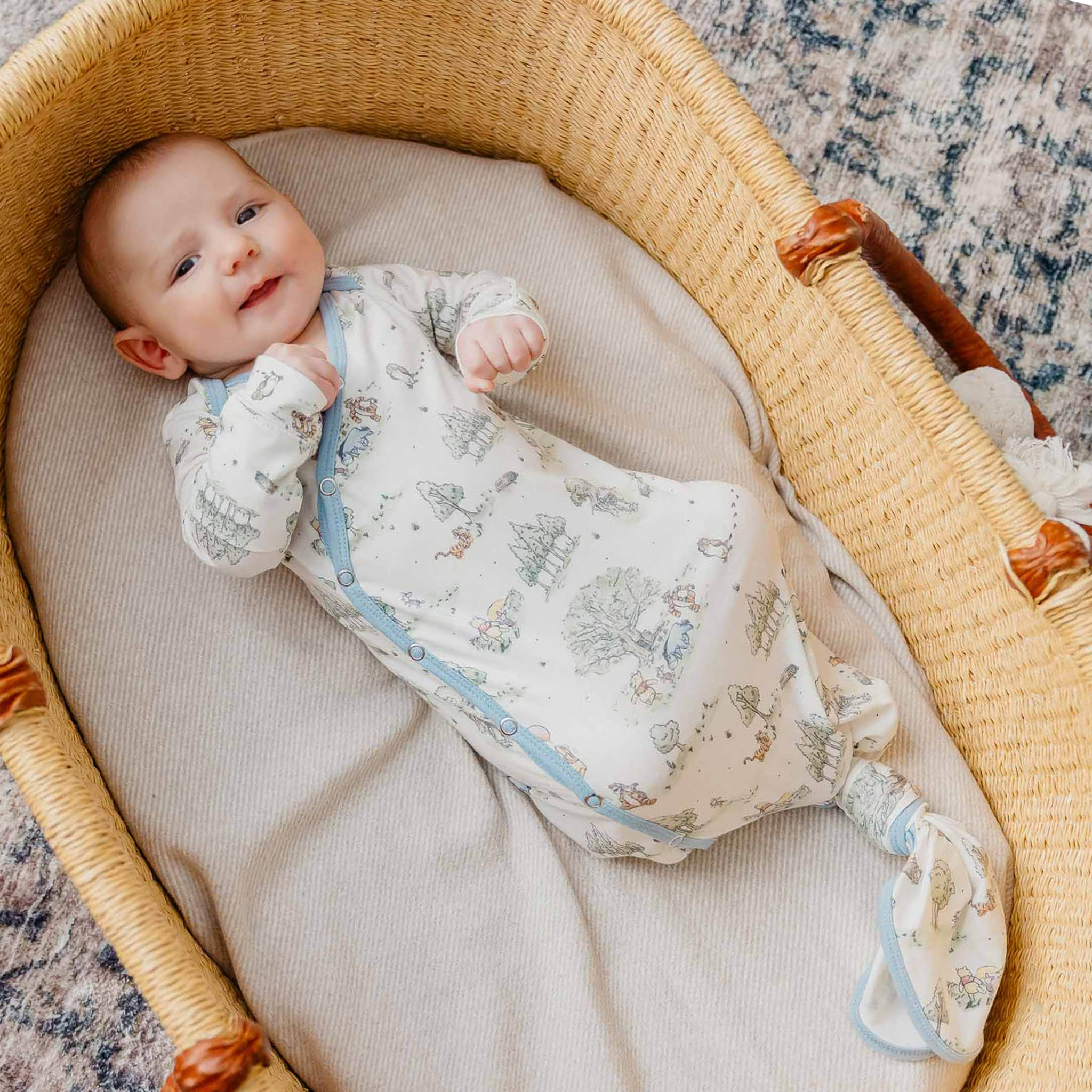 Hundred Acre Wood Newborn Knotted Gown