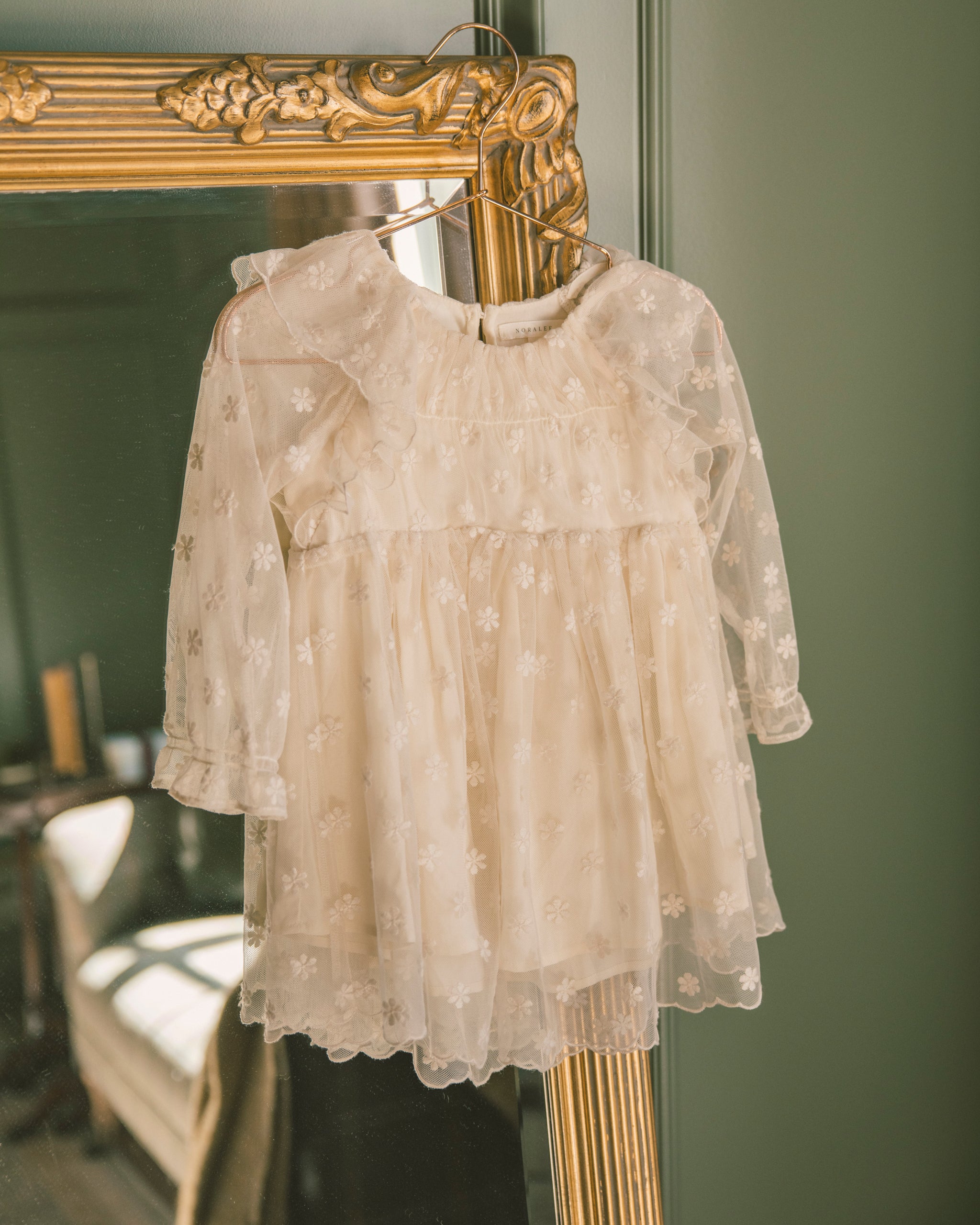 Celine Dress - Embroidered Daisy