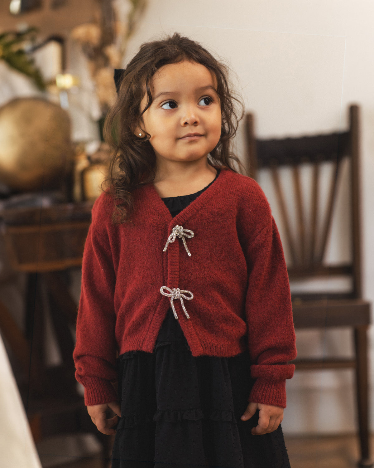 Bow Cardigan || Ruby