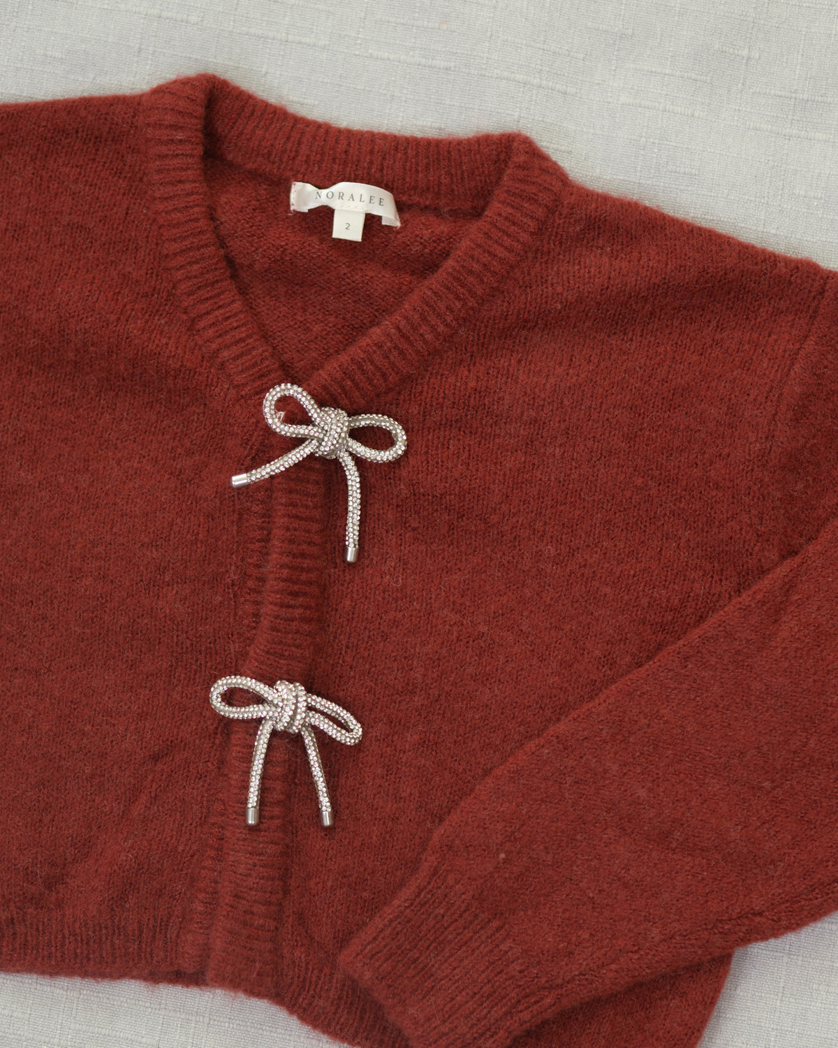 Bow Cardigan || Ruby