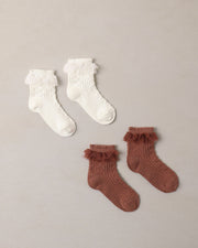 Ruffle Socks || Spice, Ivory