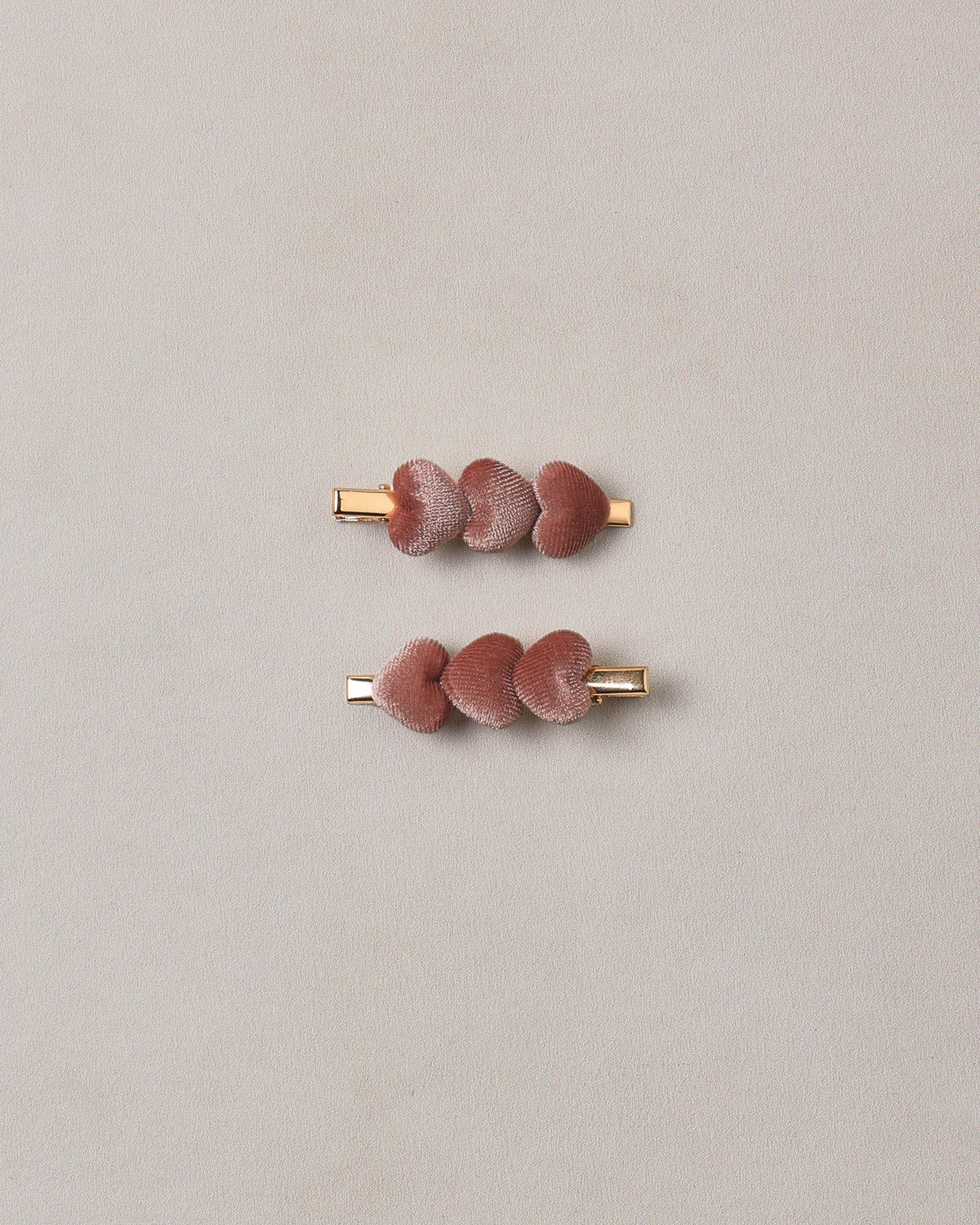 Velvet Heart Clips || Spice