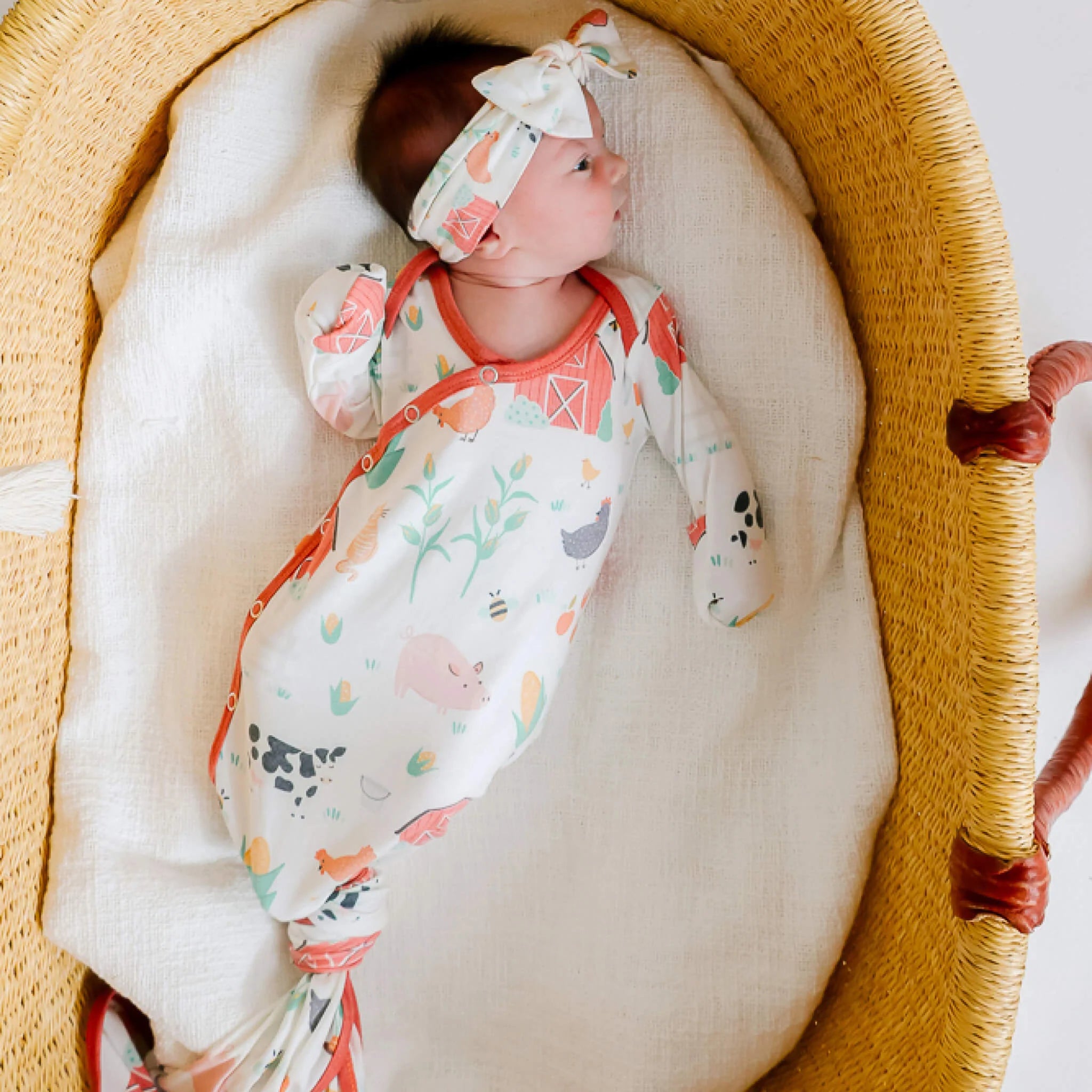 Farmstead Newborn Knotted Gown