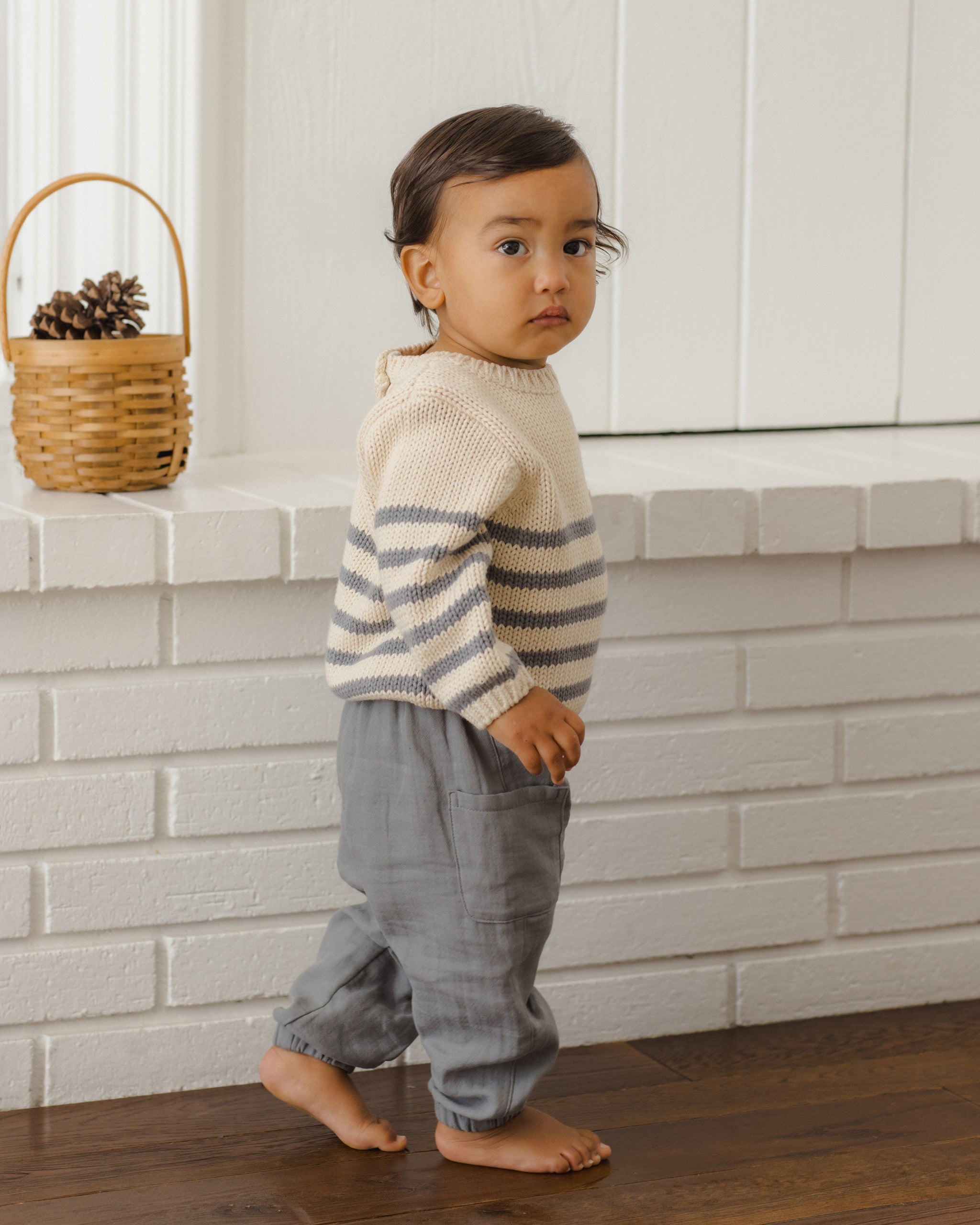 Rex Sweater || Slate Stripe