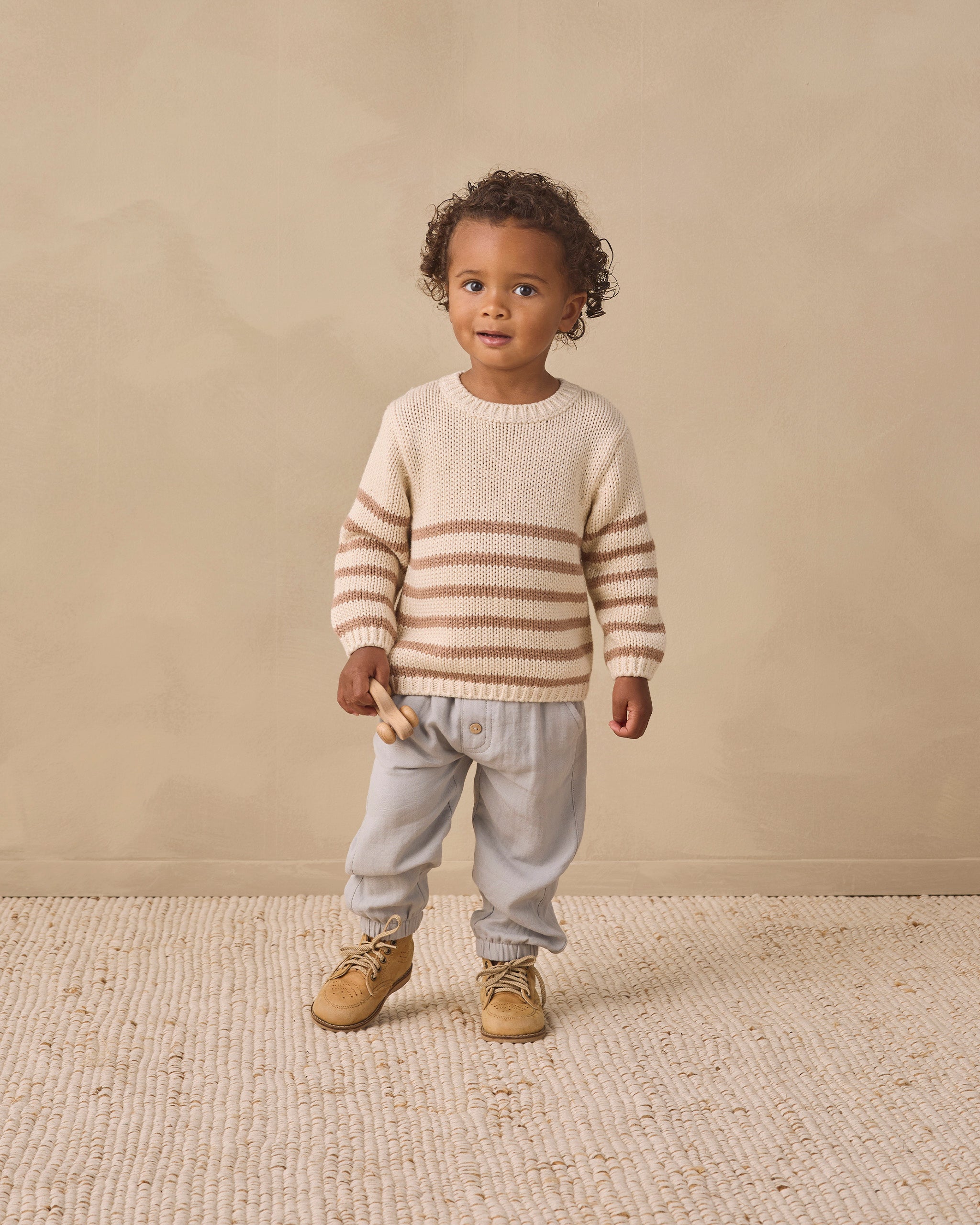 Rex Sweater || Almond Stripe
