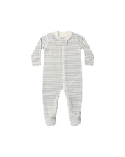 Zip Long Sleeve Sleeper Footie || Cloud Stripe