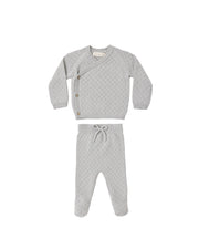 Knit Wrap Top + Pant Set || Cloud