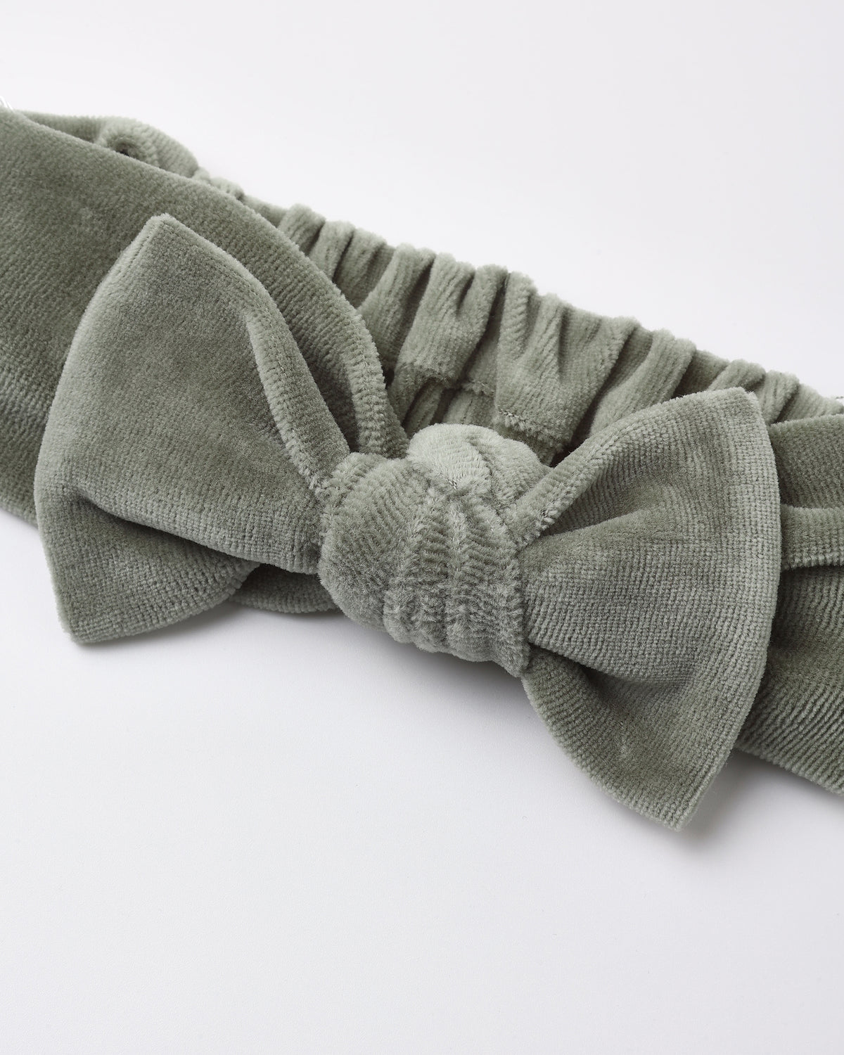 Velour Bow Headband || Spruce