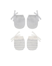 No Scratch Mittens, Set of 2 || Cloud Stripe, Cloud