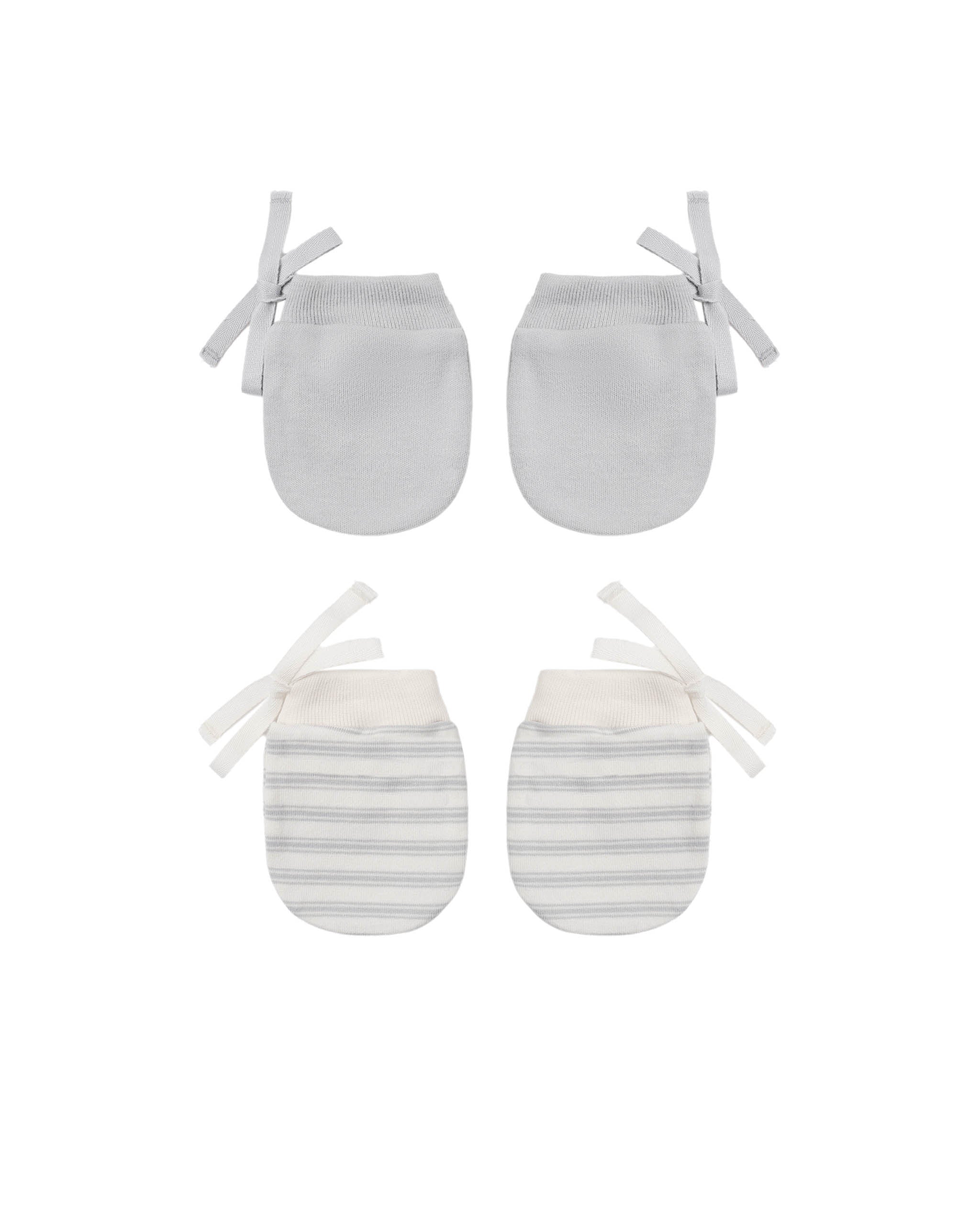 No Scratch Mittens, Set of 2 || Cloud Stripe, Cloud