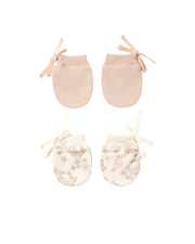 No Scratch Mittens, Set of 2 || Floral Vine, Dusty Rose