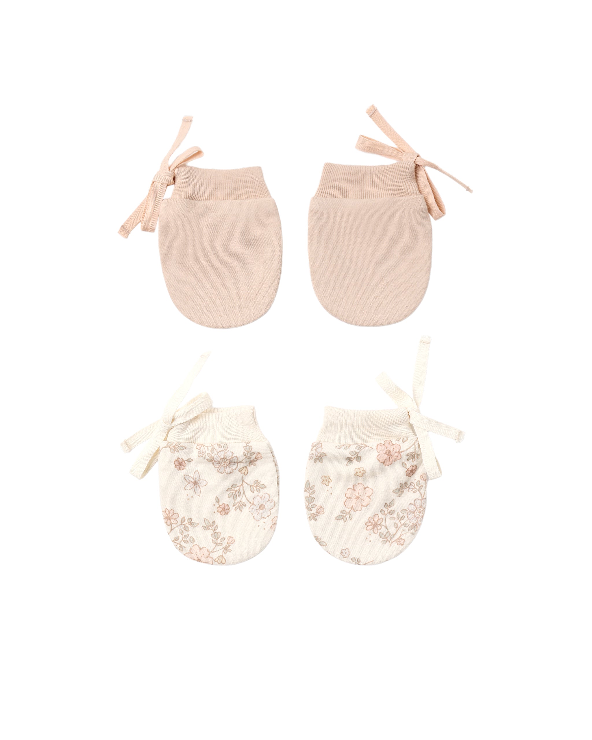 No Scratch Mittens, Set of 2 || Floral Vine, Dusty Rose