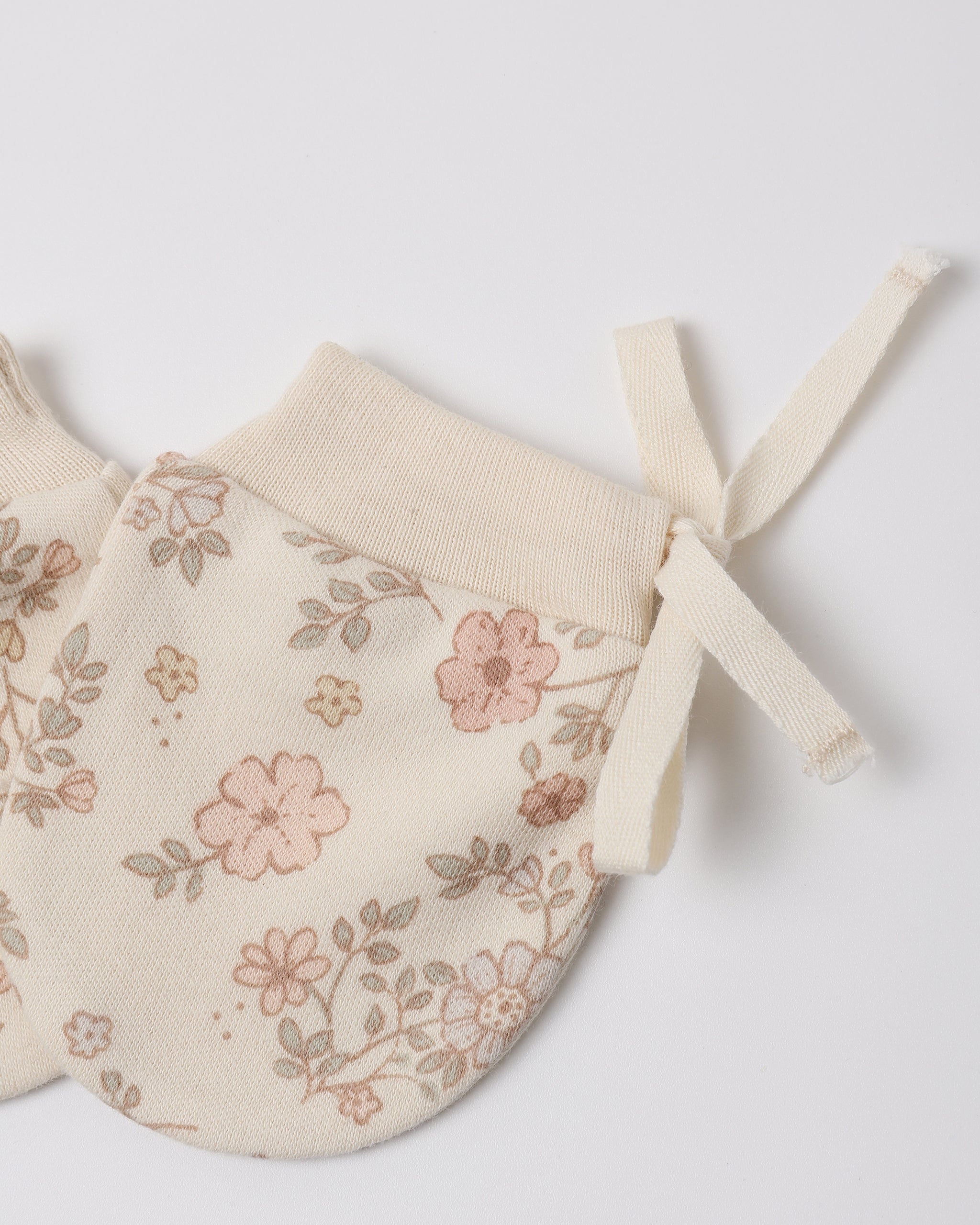 No Scratch Mittens, Set of 2 || Floral Vine, Dusty Rose