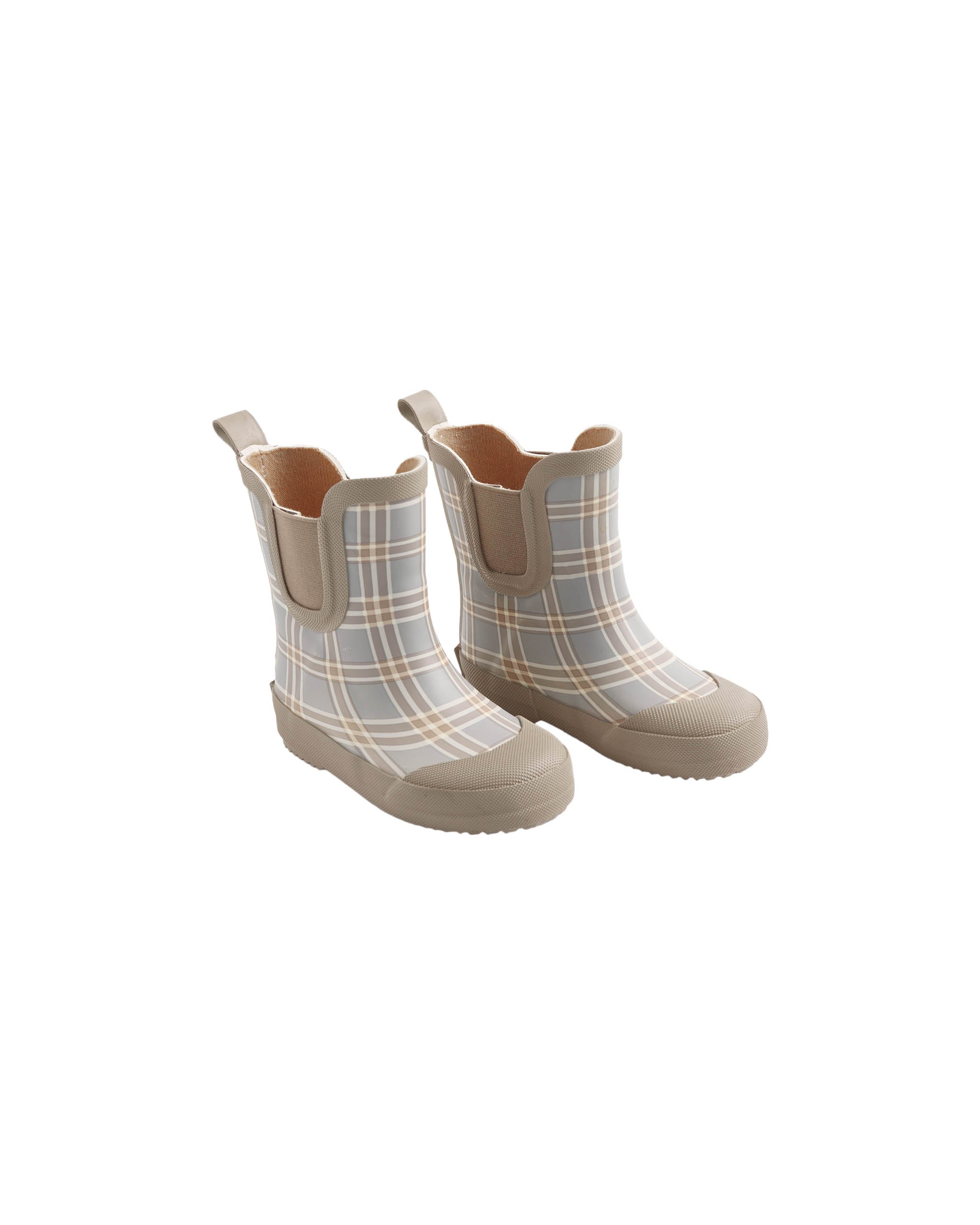 Rain Boot || Blue Plaid