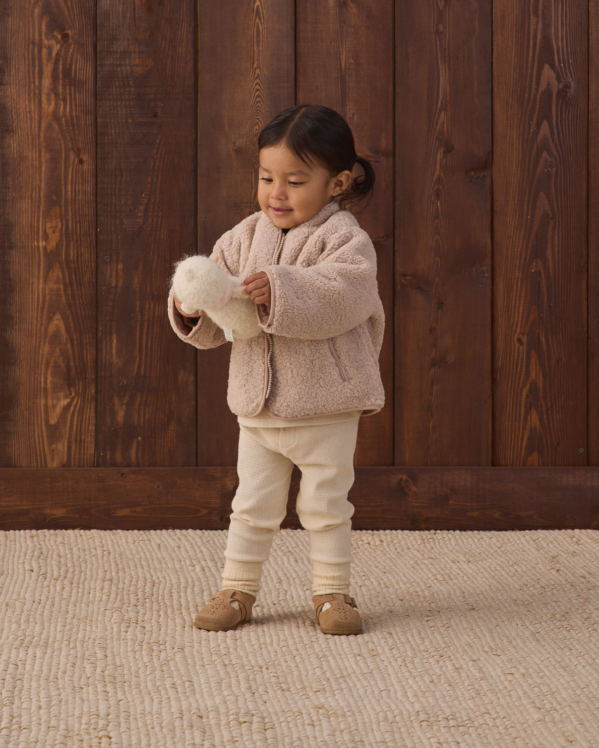 Shearling Zip Jacket || Rose Water