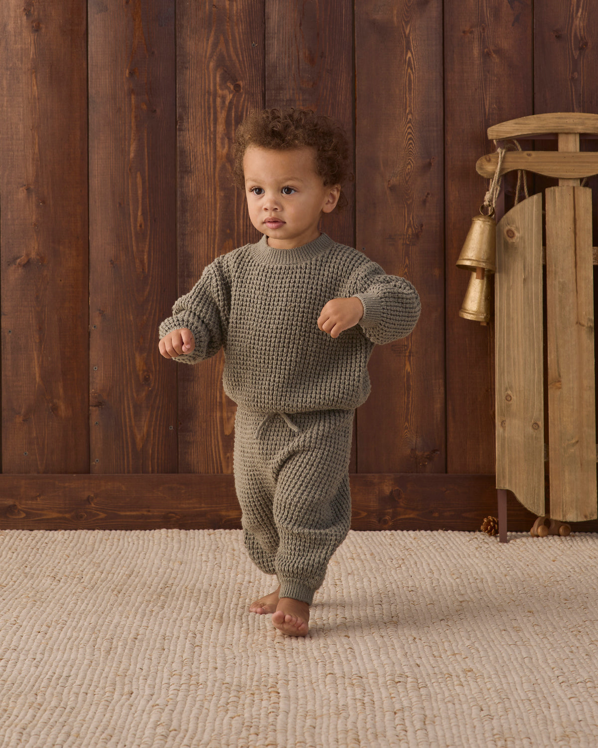 Chunky Knit Pant || Spruce