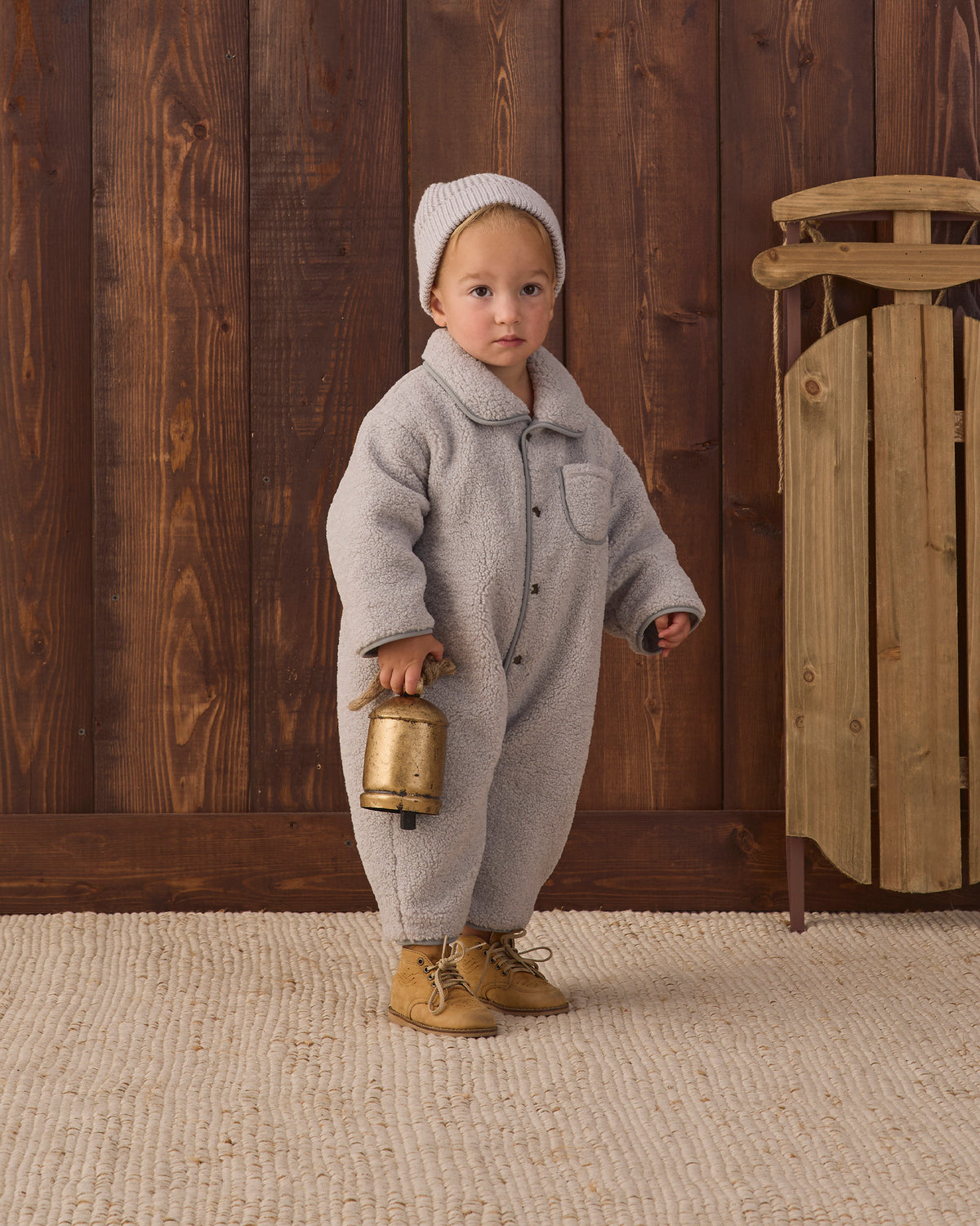 Shearling Jumpsuit || Fog