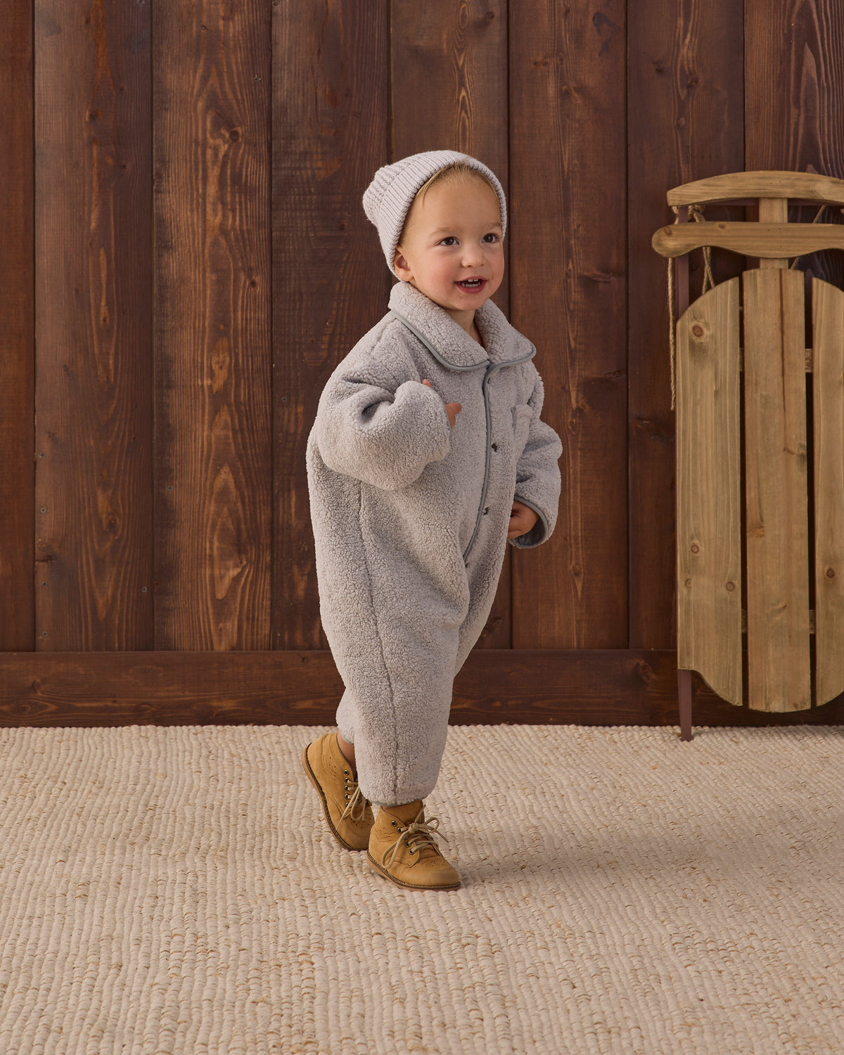 Shearling Jumpsuit || Fog