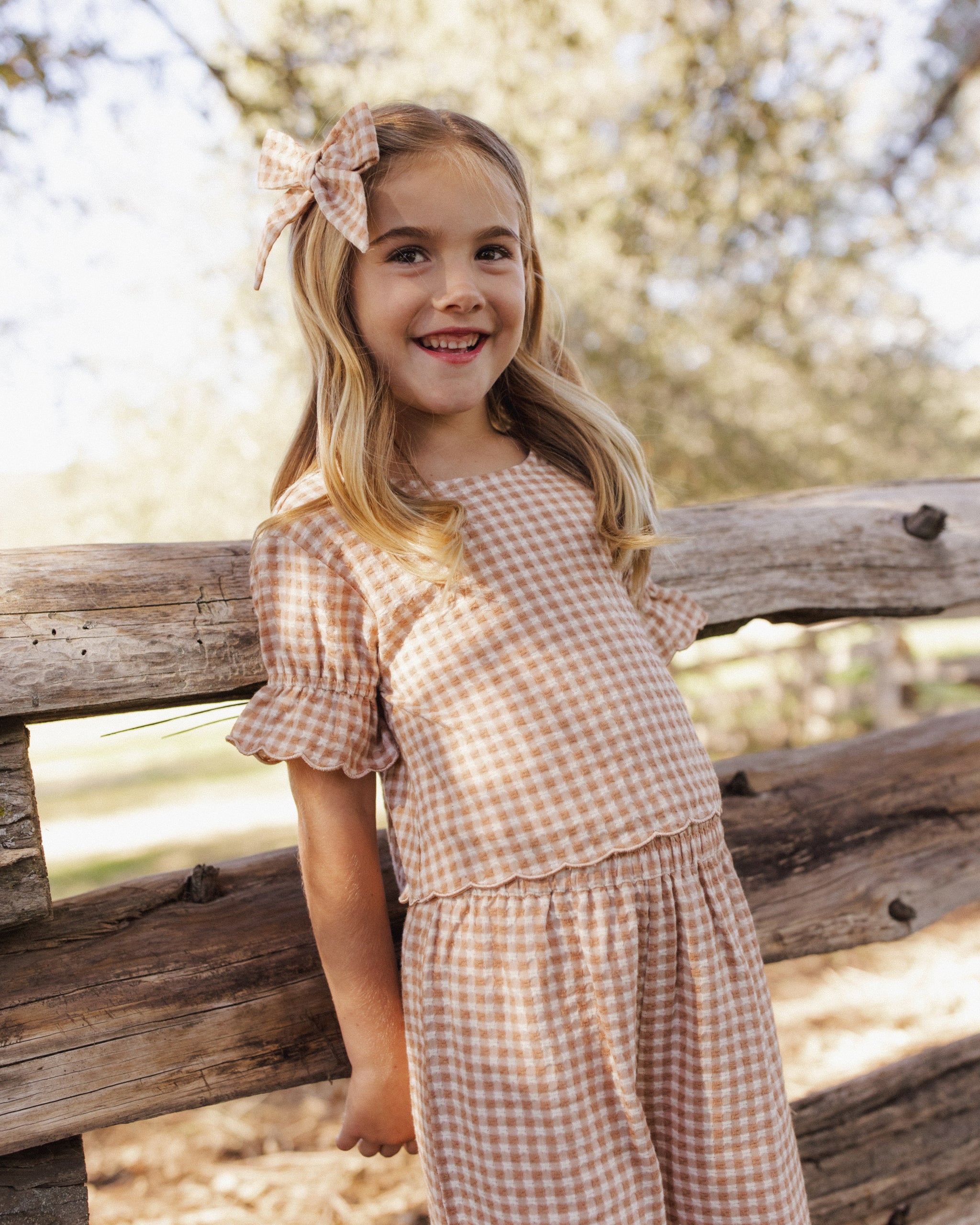 Francie Blouse || Fawn Gingham