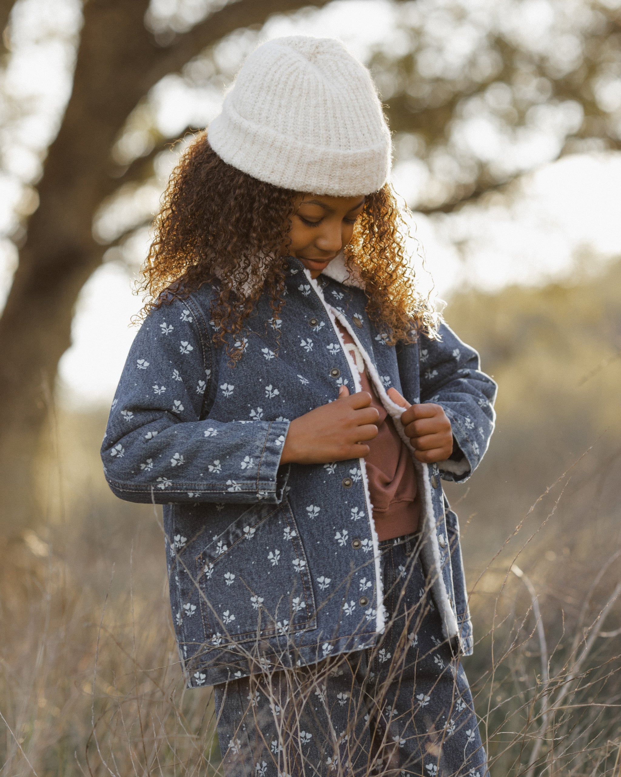 Long Chore Coat || Heart Ditsy