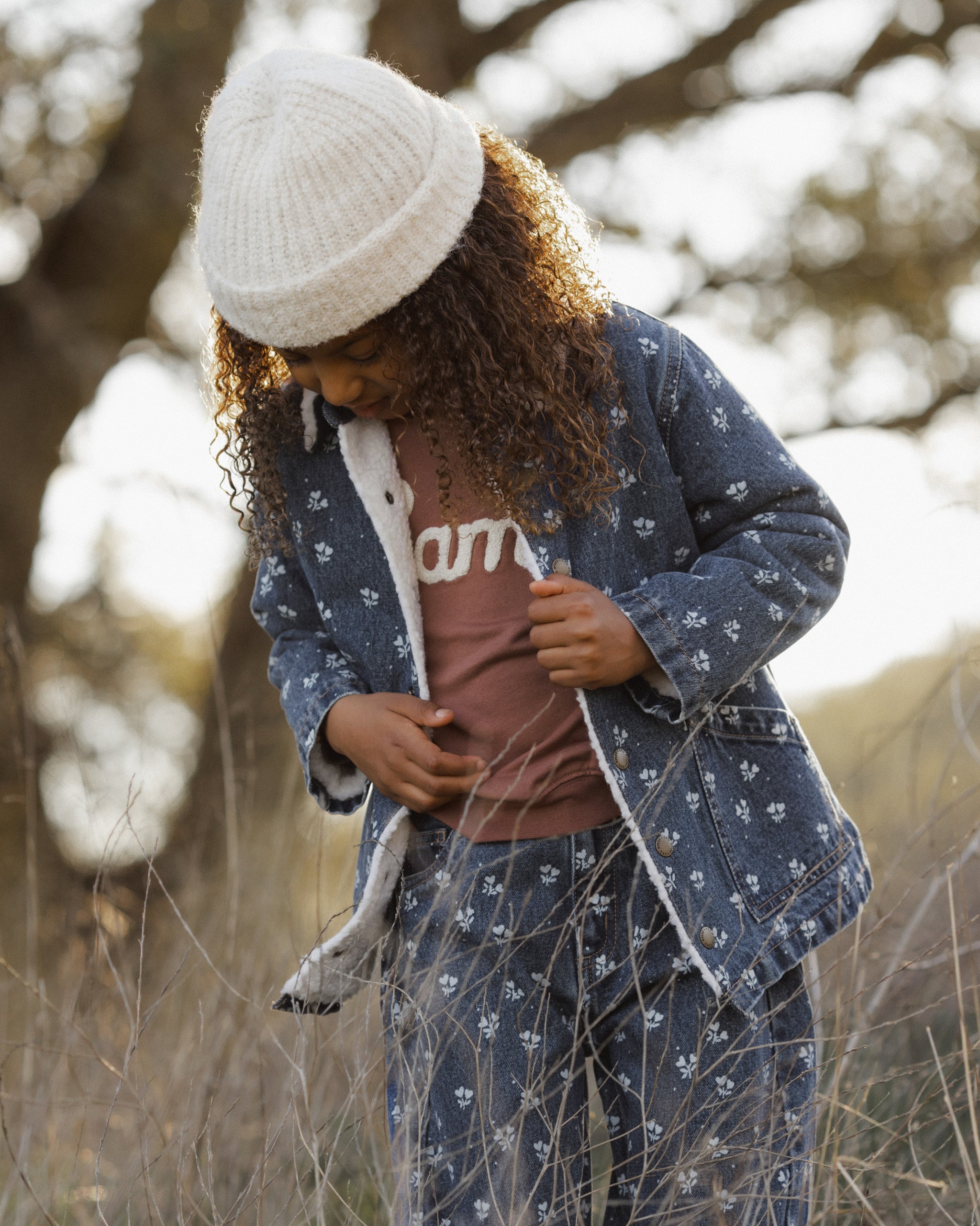 Long Chore Coat || Heart Ditsy