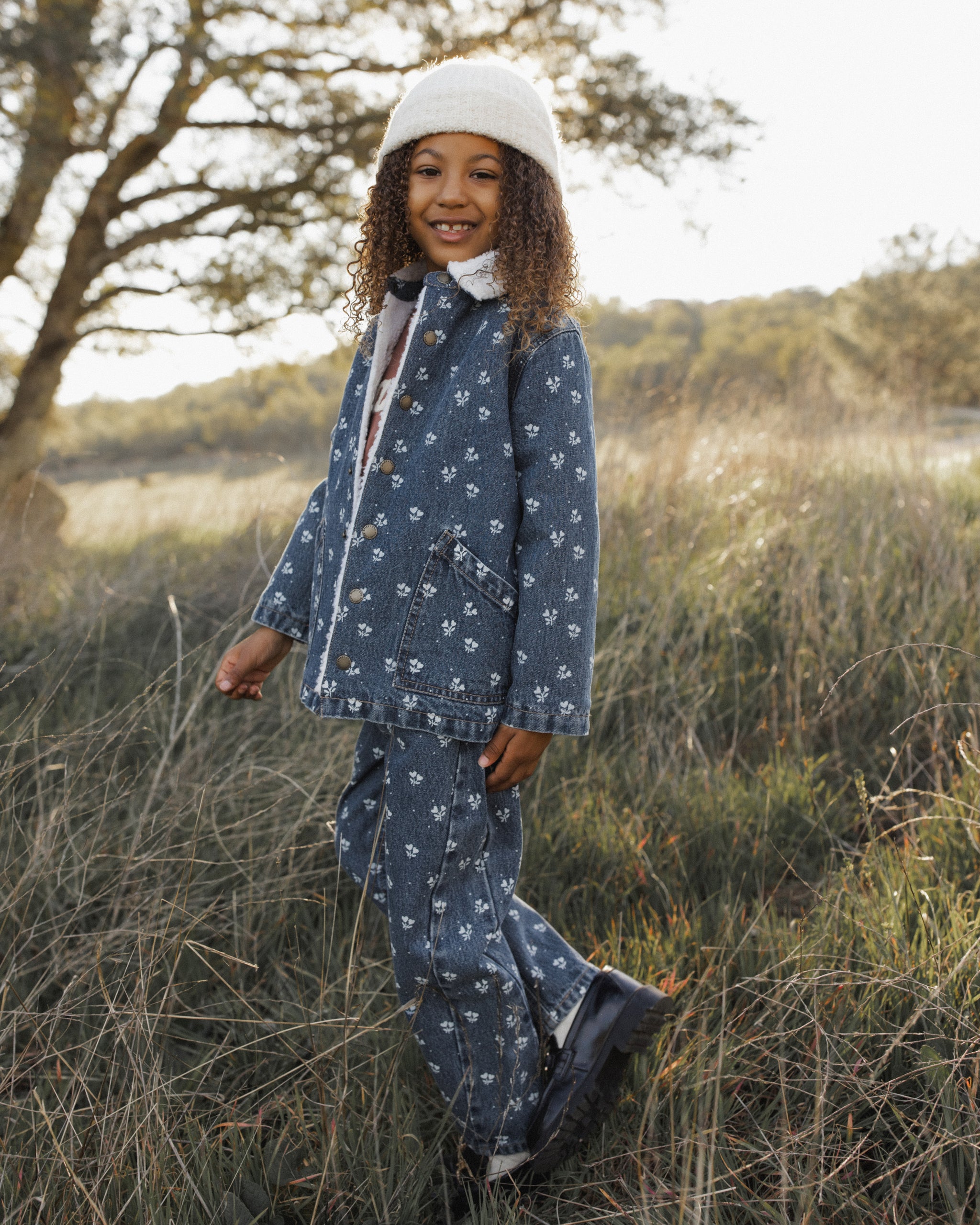 Long Chore Coat || Heart Ditsy