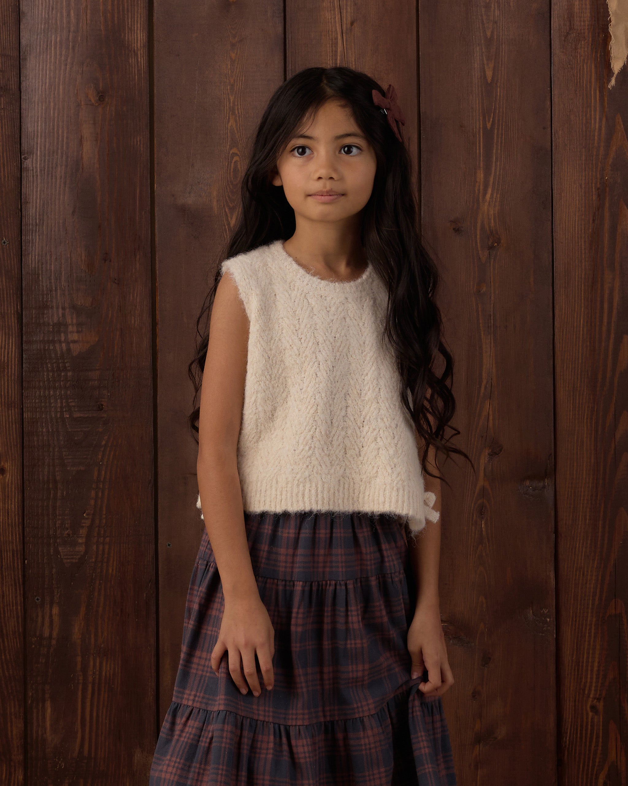 Bow Sweater Vest || Ivory