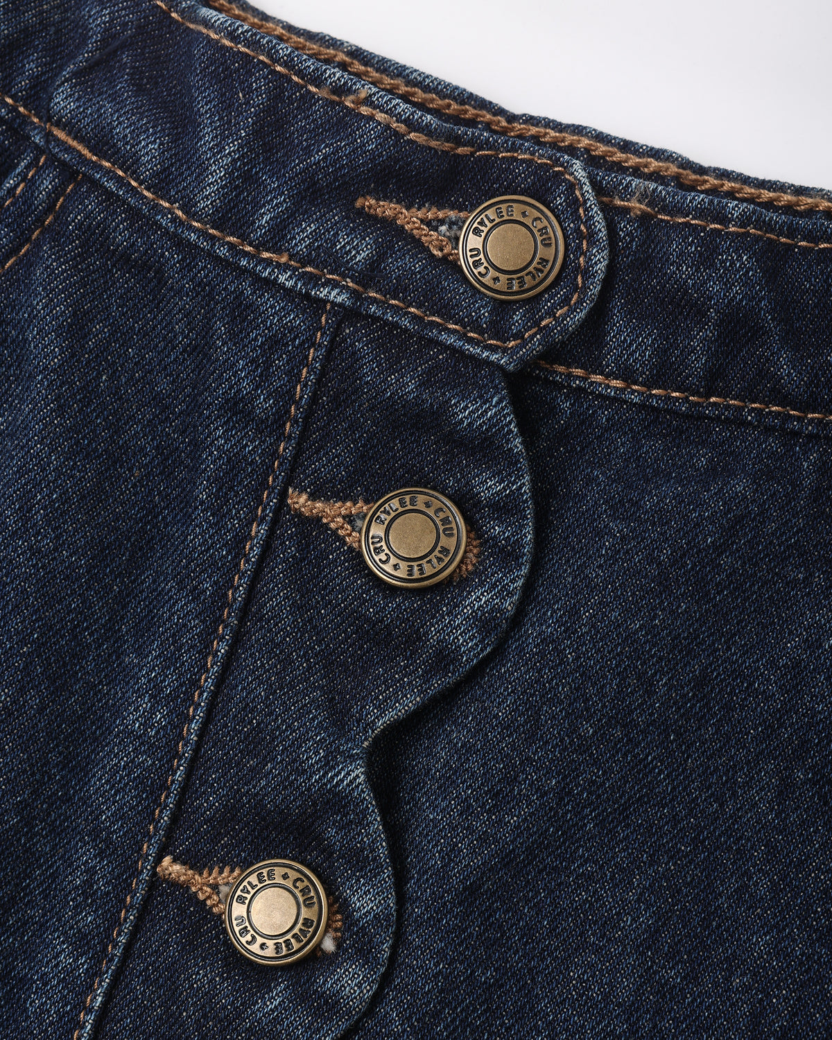 Scallop Mini Skirt || Dark Indigo