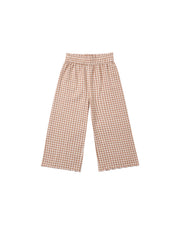 Wide Leg Pant || Fawn Gingham