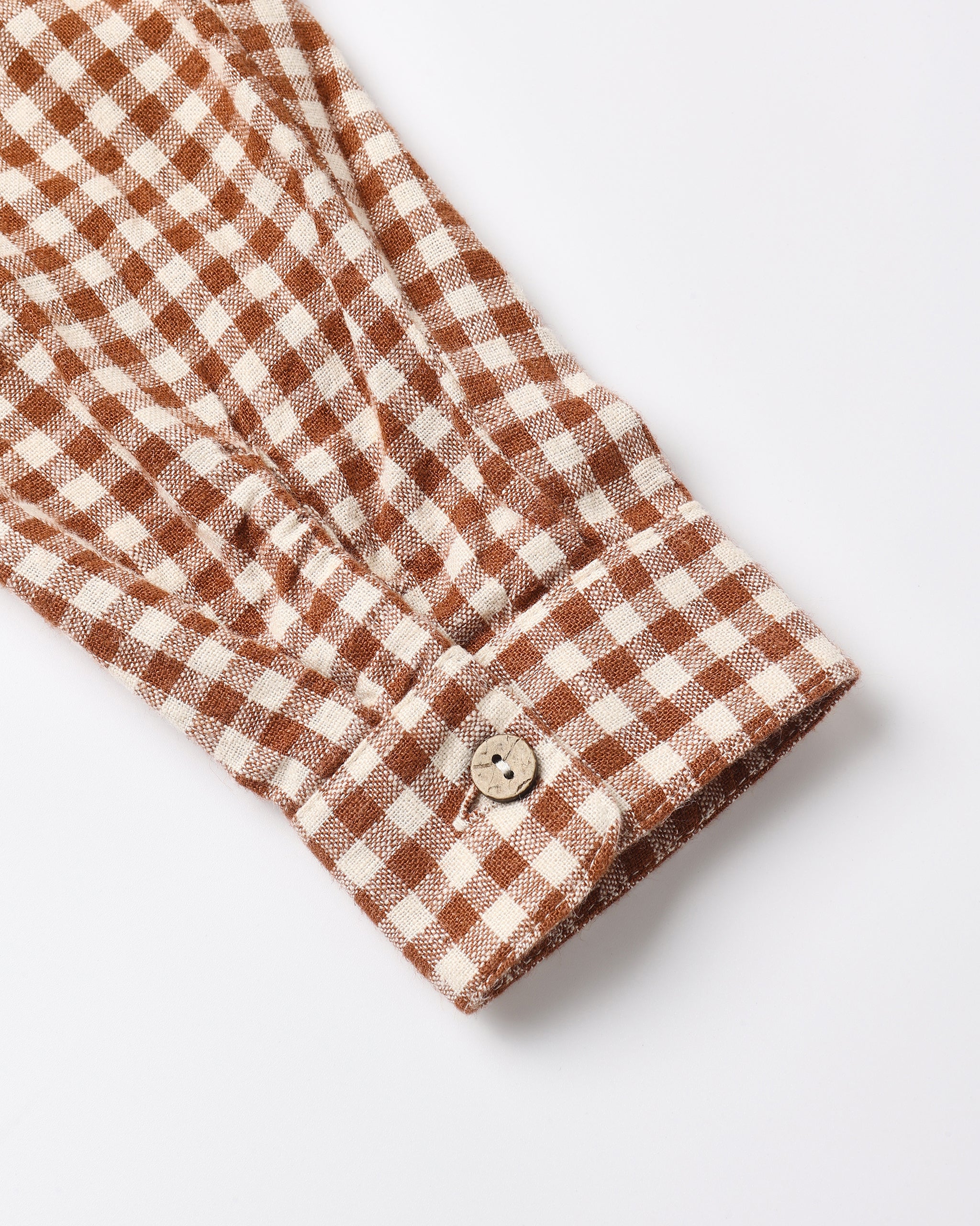 Collared Long Sleeve Shirt || Brick Check