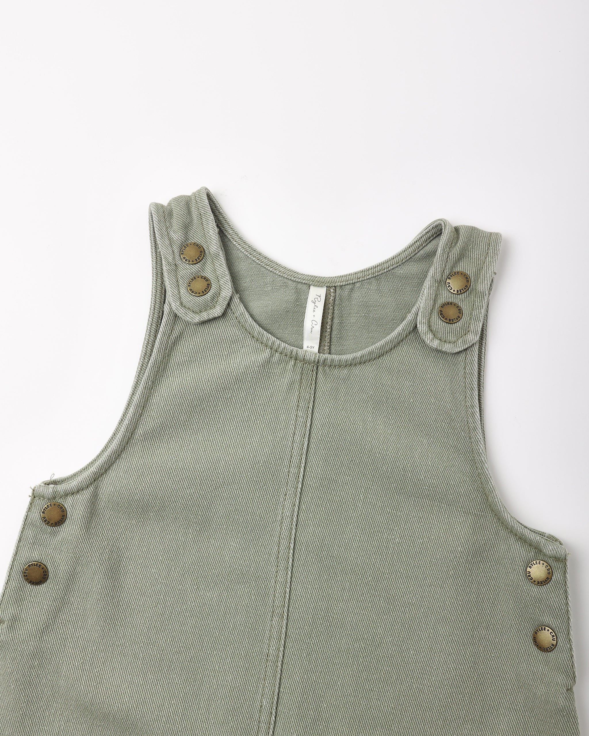 Odette Overall Dress || Dark Sage