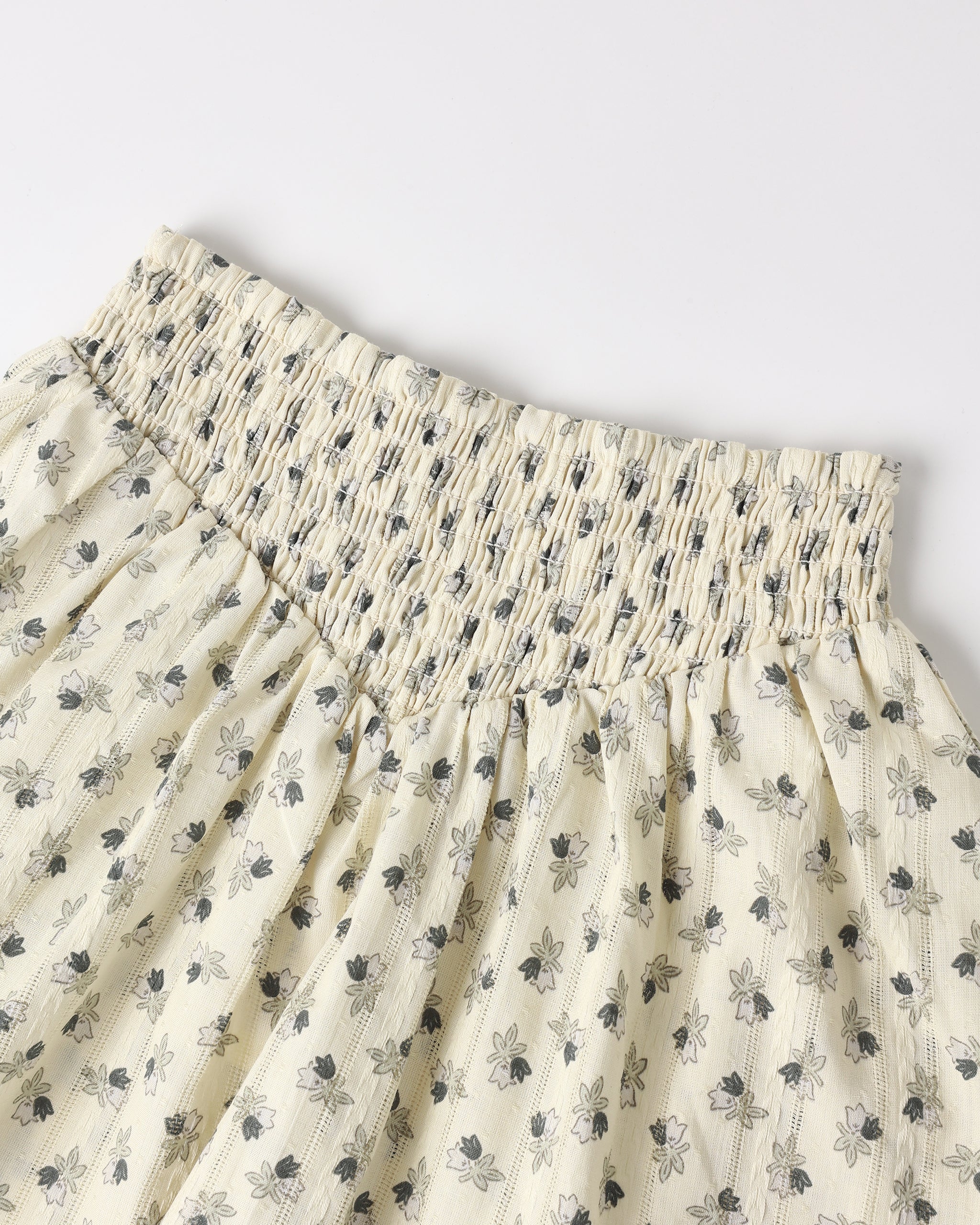 Smocked V Mini Skirt || Vintage Fleur