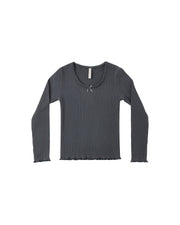 Ribbed Long Sleeve || Midnight