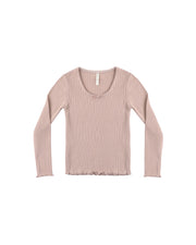 Ribbed Long Sleeve || Rosewood