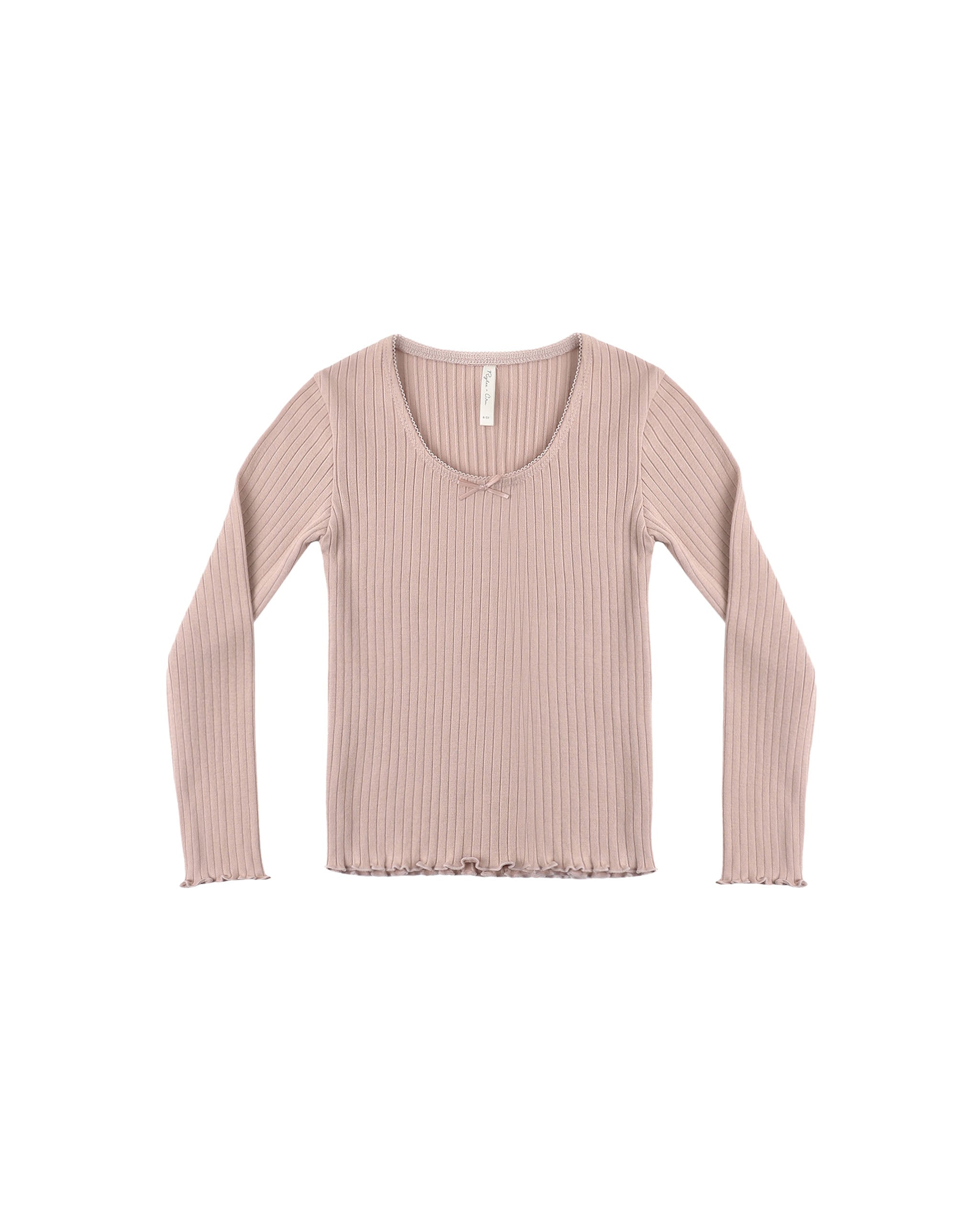 Ribbed Long Sleeve || Rosewood