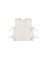 Bow Sweater Vest || Ivory