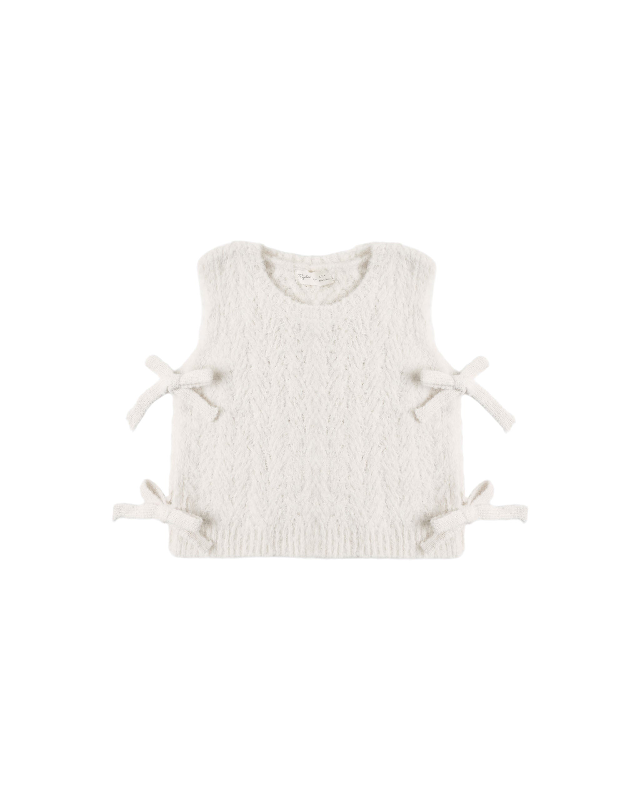 Bow Sweater Vest || Ivory