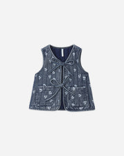 Denim Vest || Heart Ditsy