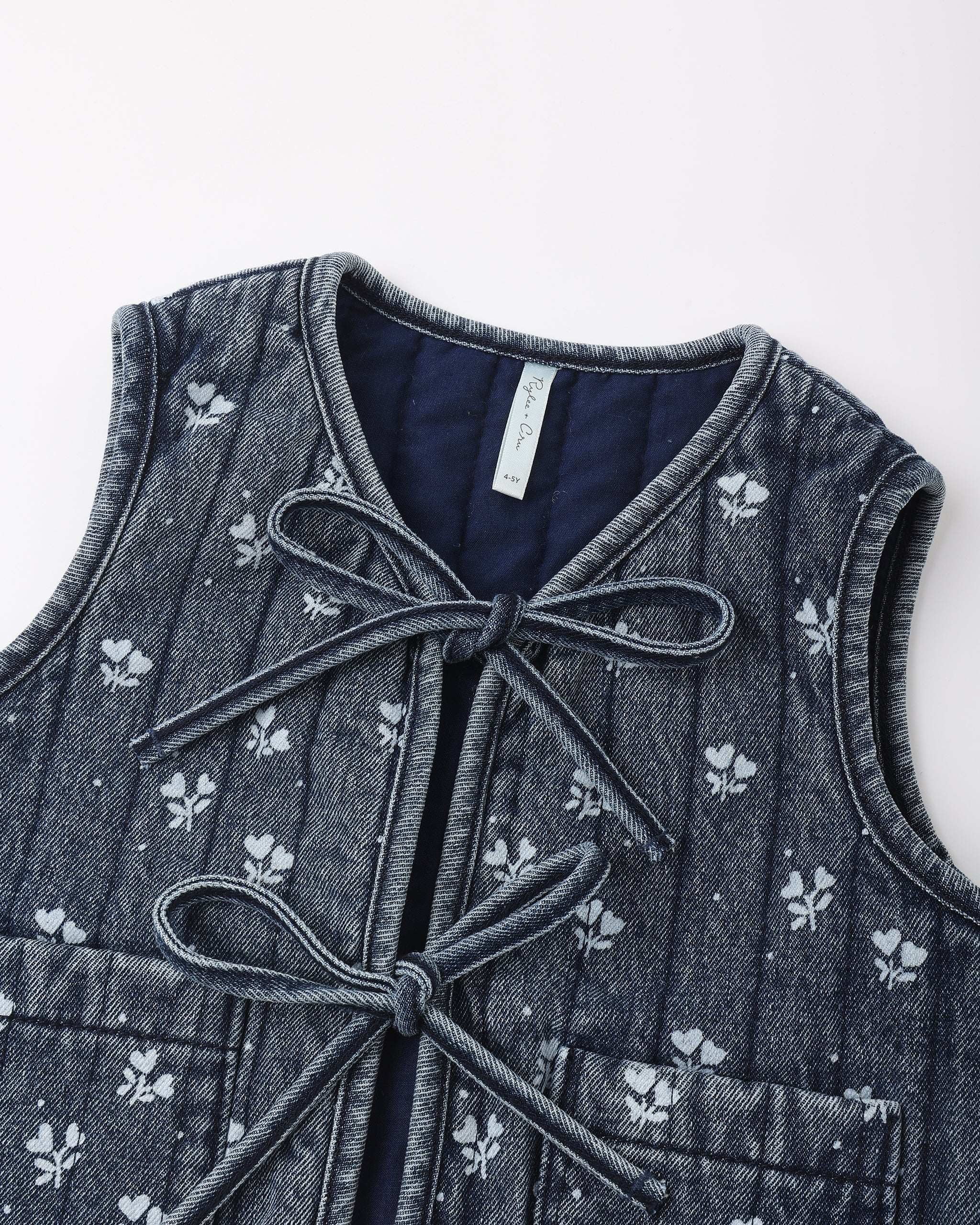 Denim Vest || Heart Ditsy