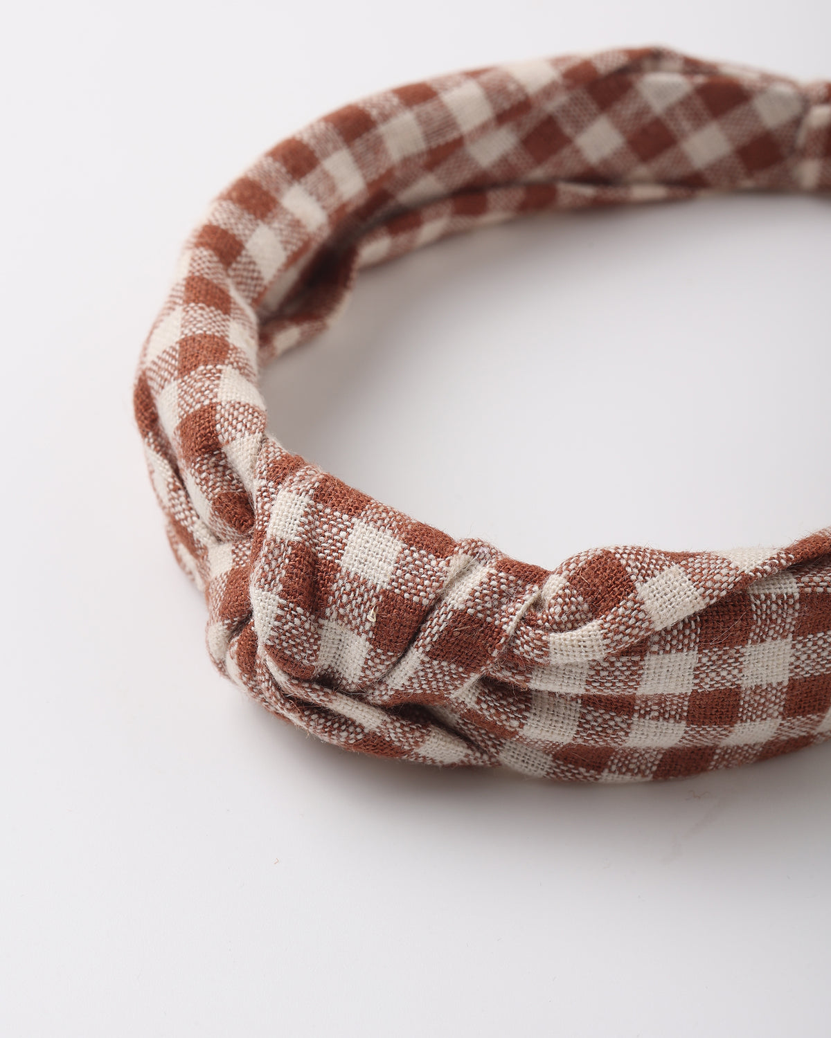 Knotted Headband || Brick Check