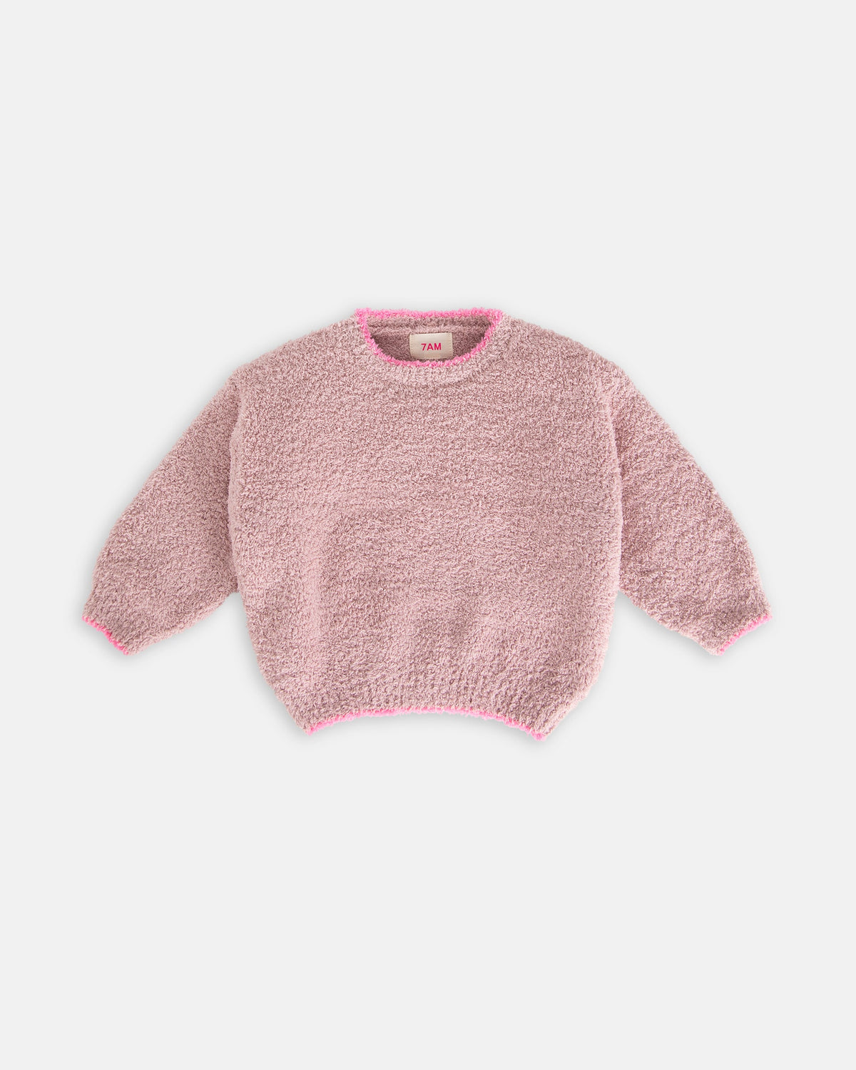 Fuzzy Boxy Sweater - Ash Rose