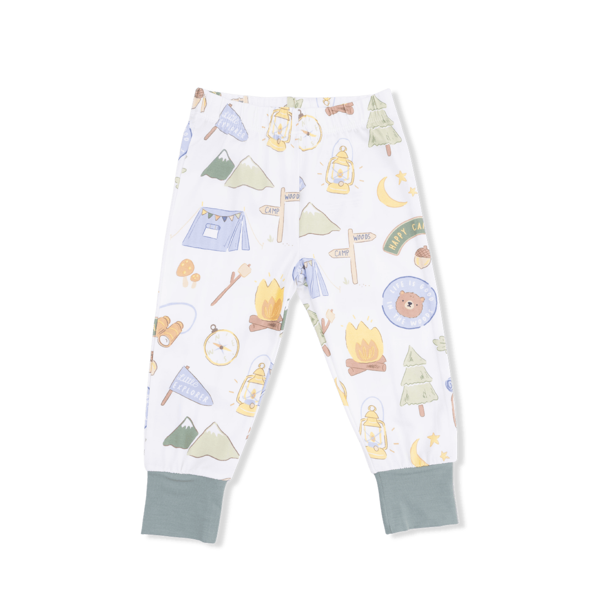 Angel Dear Baby Camping Blue - Short Sleeve Loungewear Set