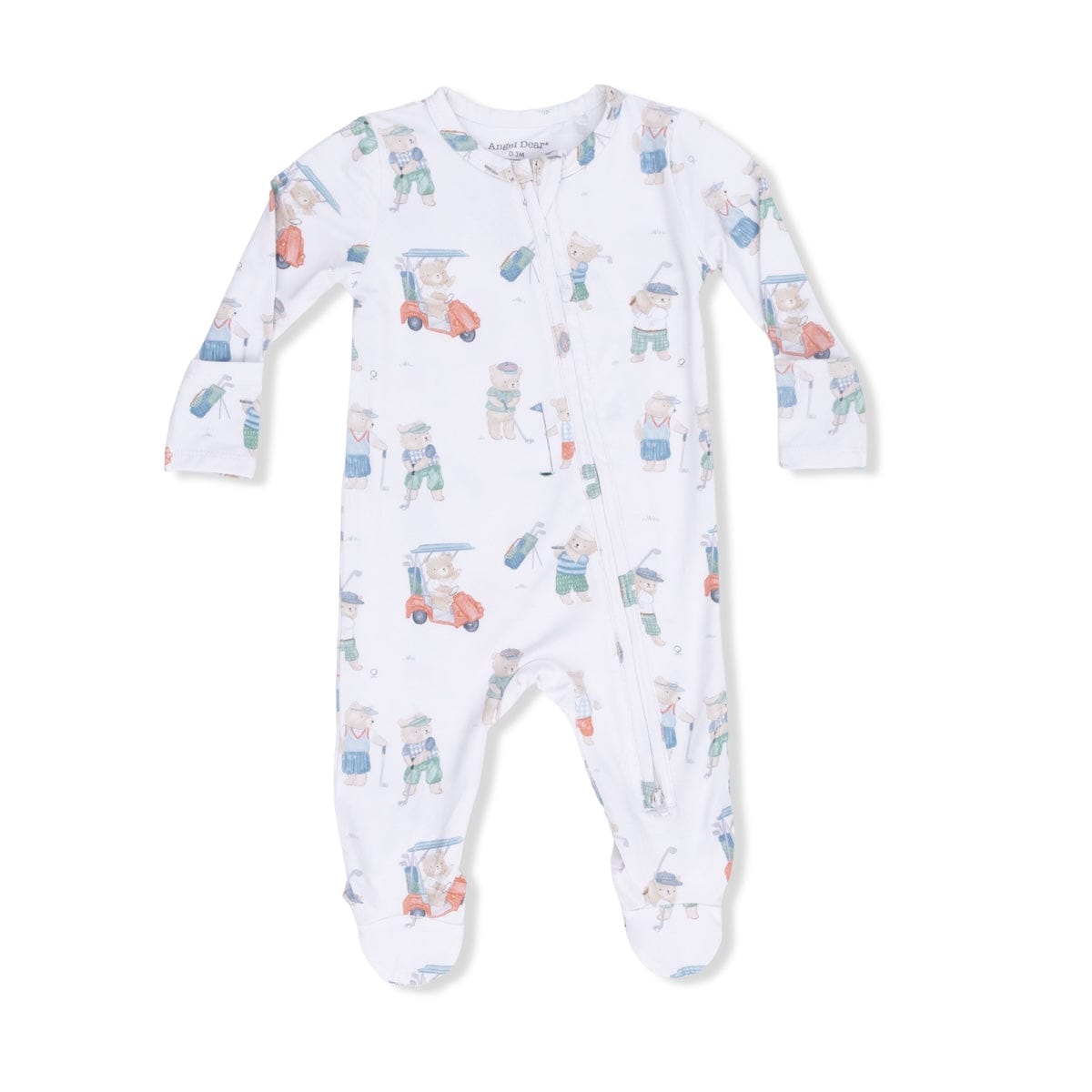 Angel Dear Baby Golfing Teddy Bears - 2 Way Zipper Footie