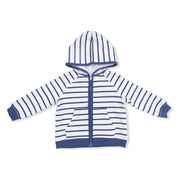 Angel Dear Baby Oceana Stripe French Terry - Zip Hoodie