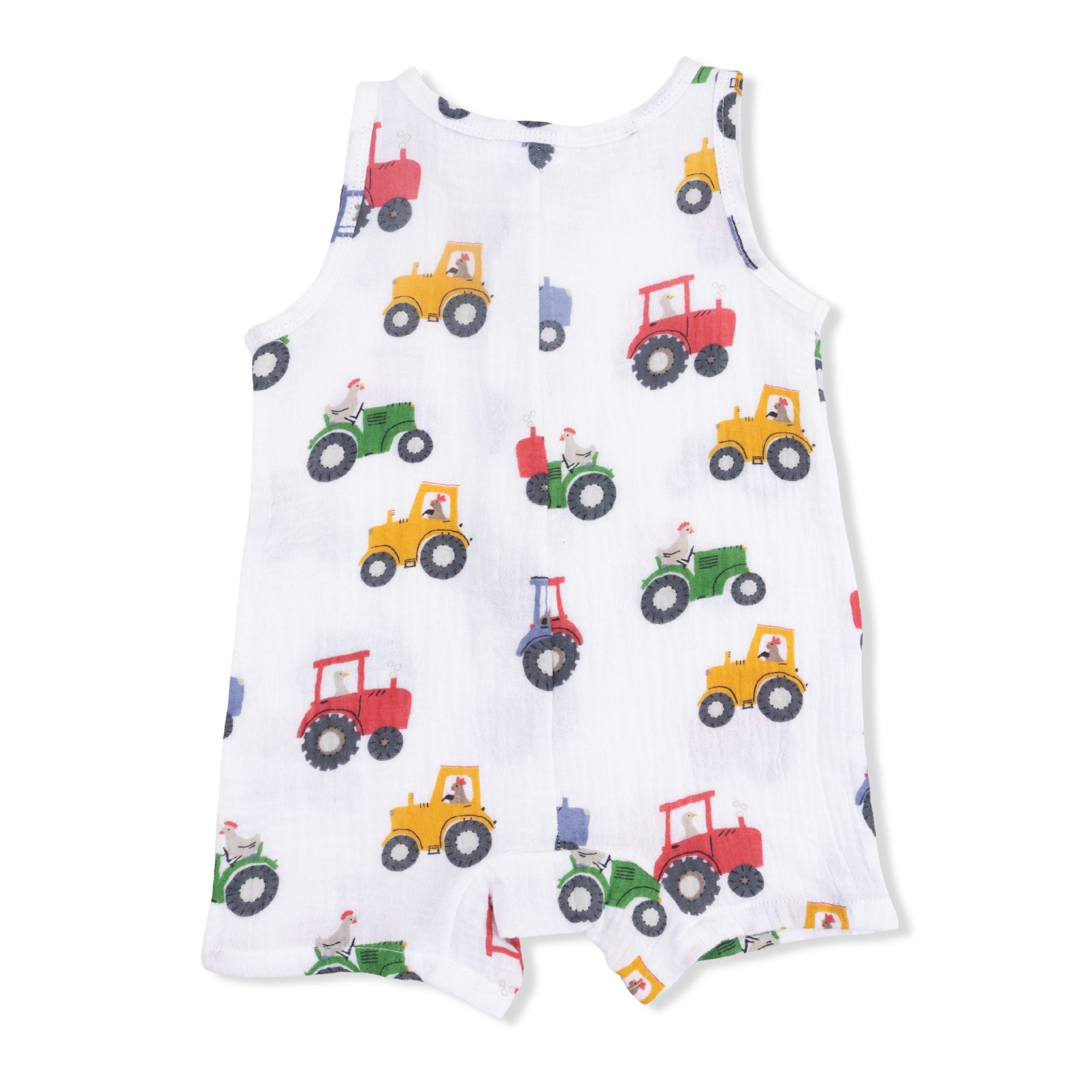 Angel Dear Baby Tractor Friends - Sleeveless Shortie Romper
