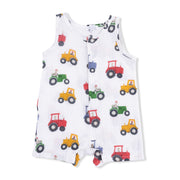 Angel Dear Baby Tractor Friends - Sleeveless Shortie Romper