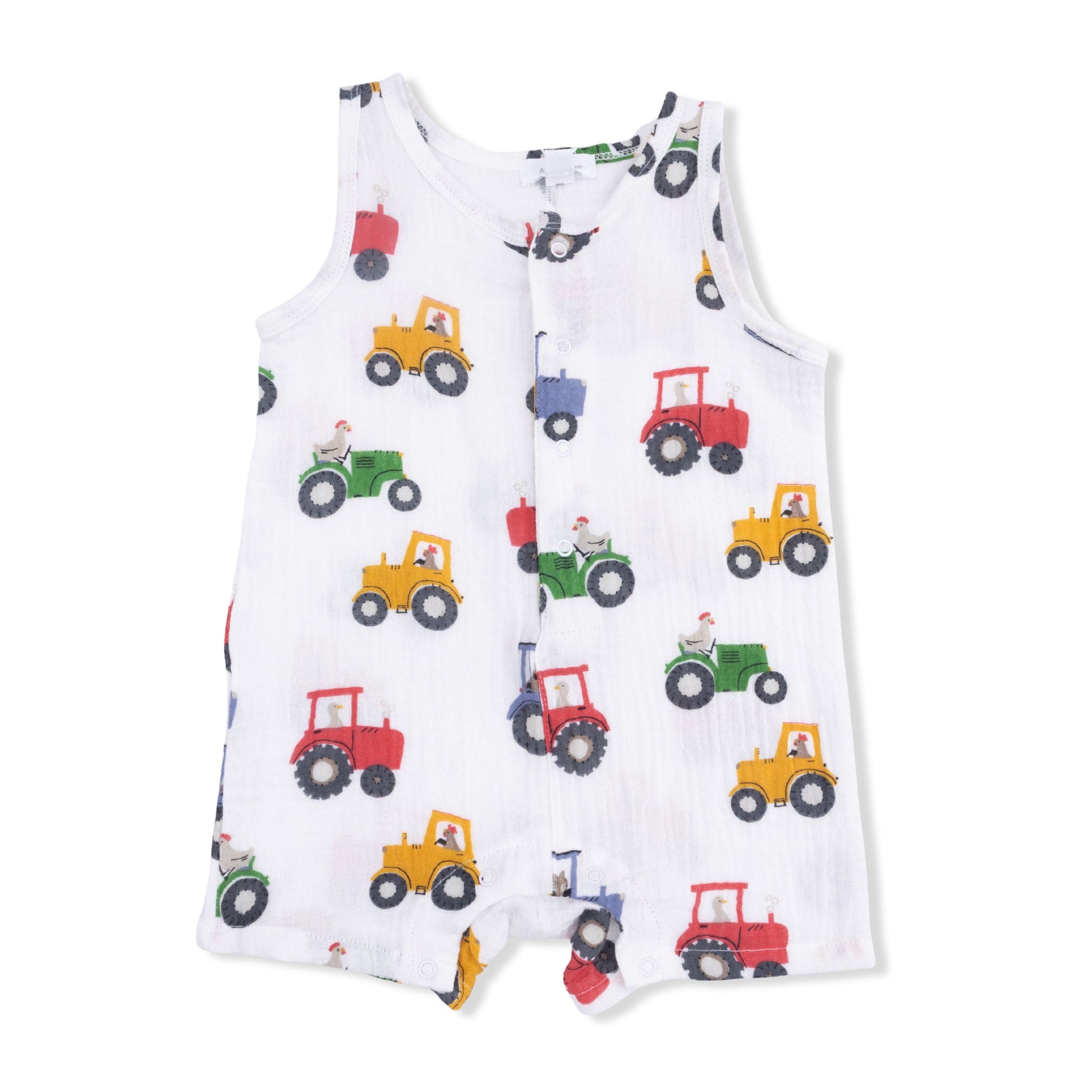 Angel Dear Baby Tractor Friends - Sleeveless Shortie Romper