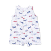 Angel Dear Baby Vintage Planes - Sleeveless Shortie Romper